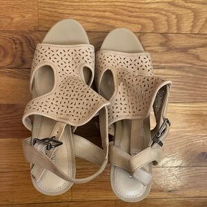 Gianni Bini Beige Cutout Sandals